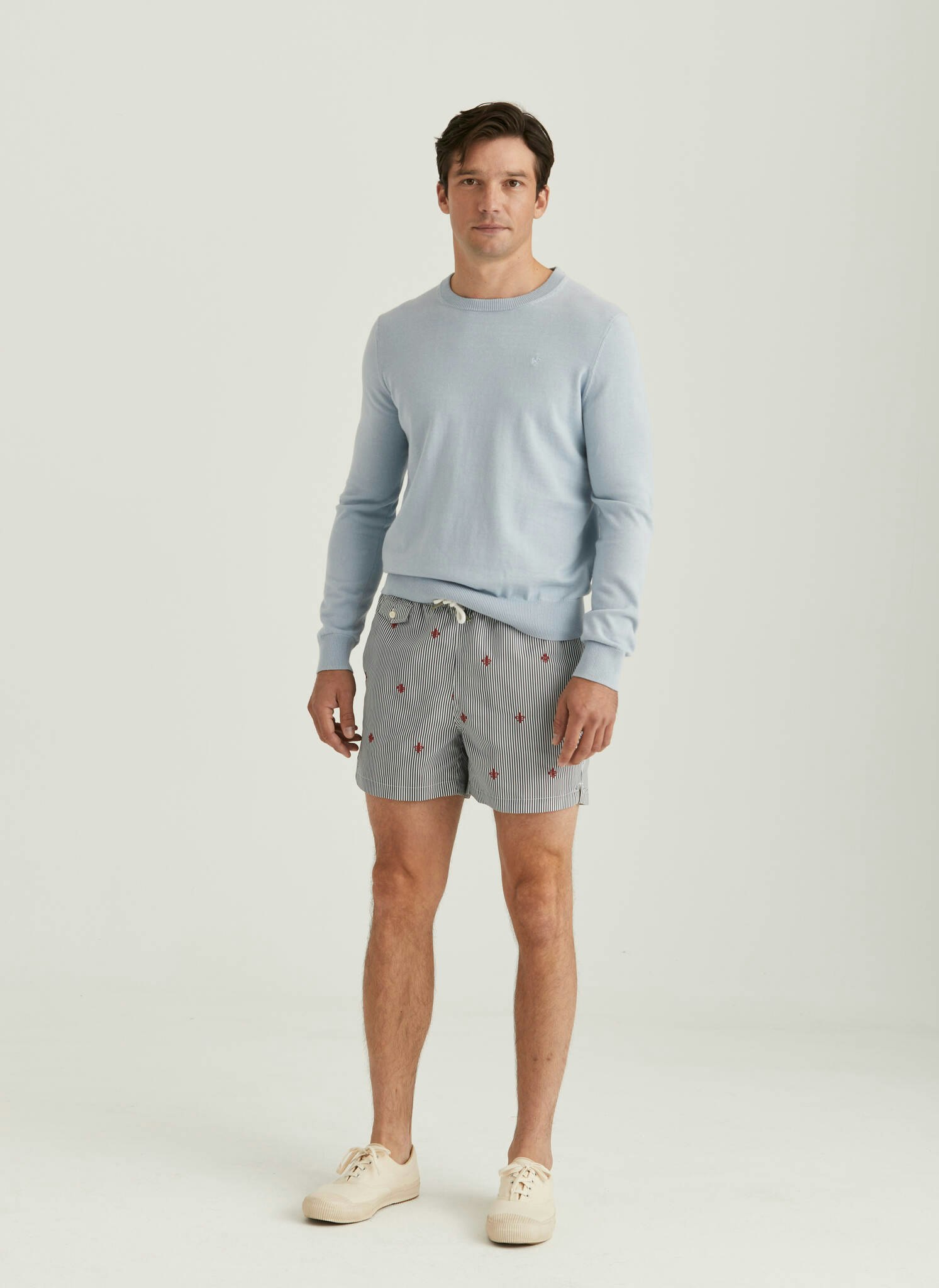 Morris - Lily Stripe Bathing Trunks, Navy