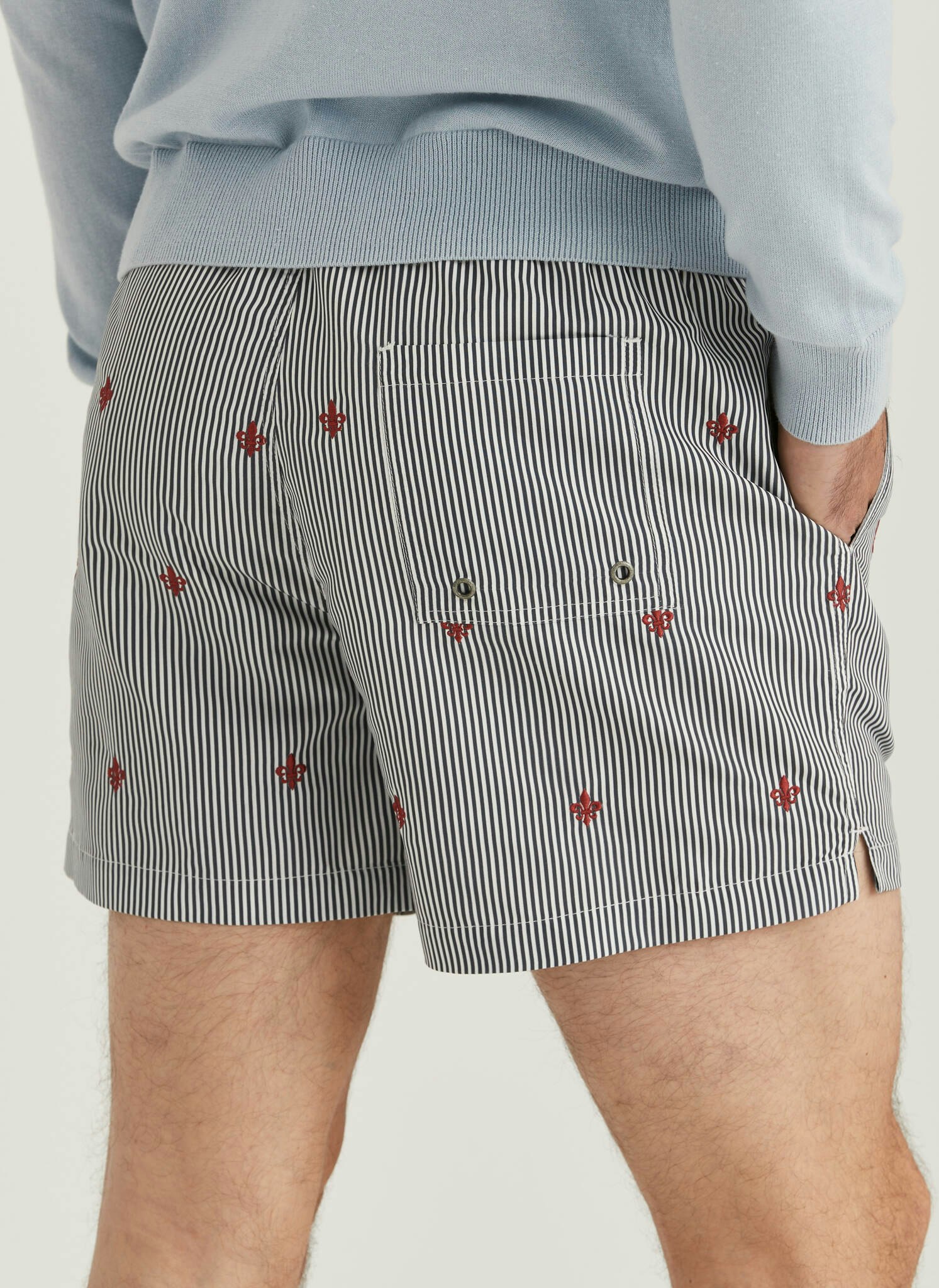 Morris - Lily Stripe Bathing Trunks, Navy