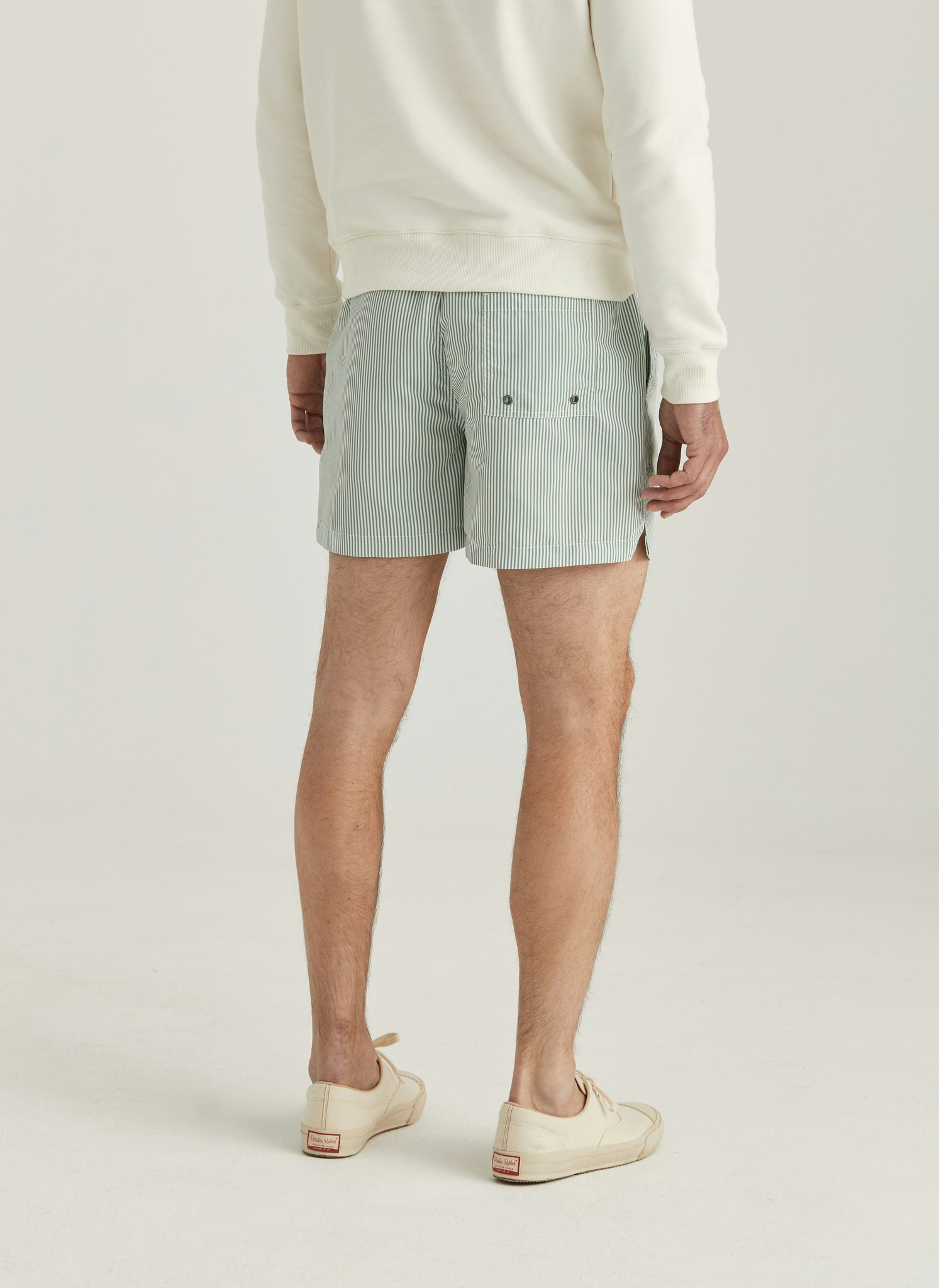 Morris - Stripe Bathing Trunks, Green