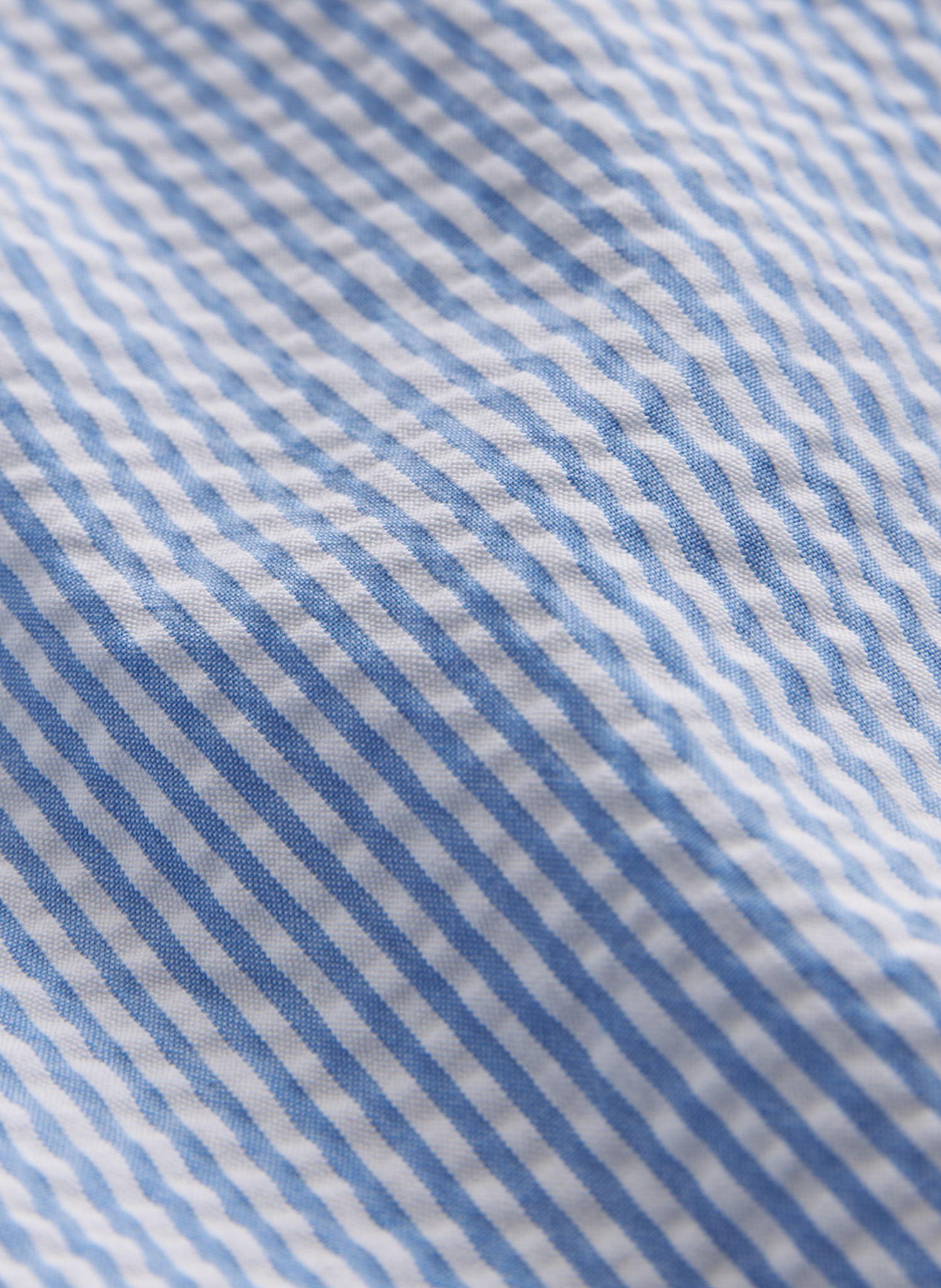 Morris - Seersucker Shirt, Light Blue