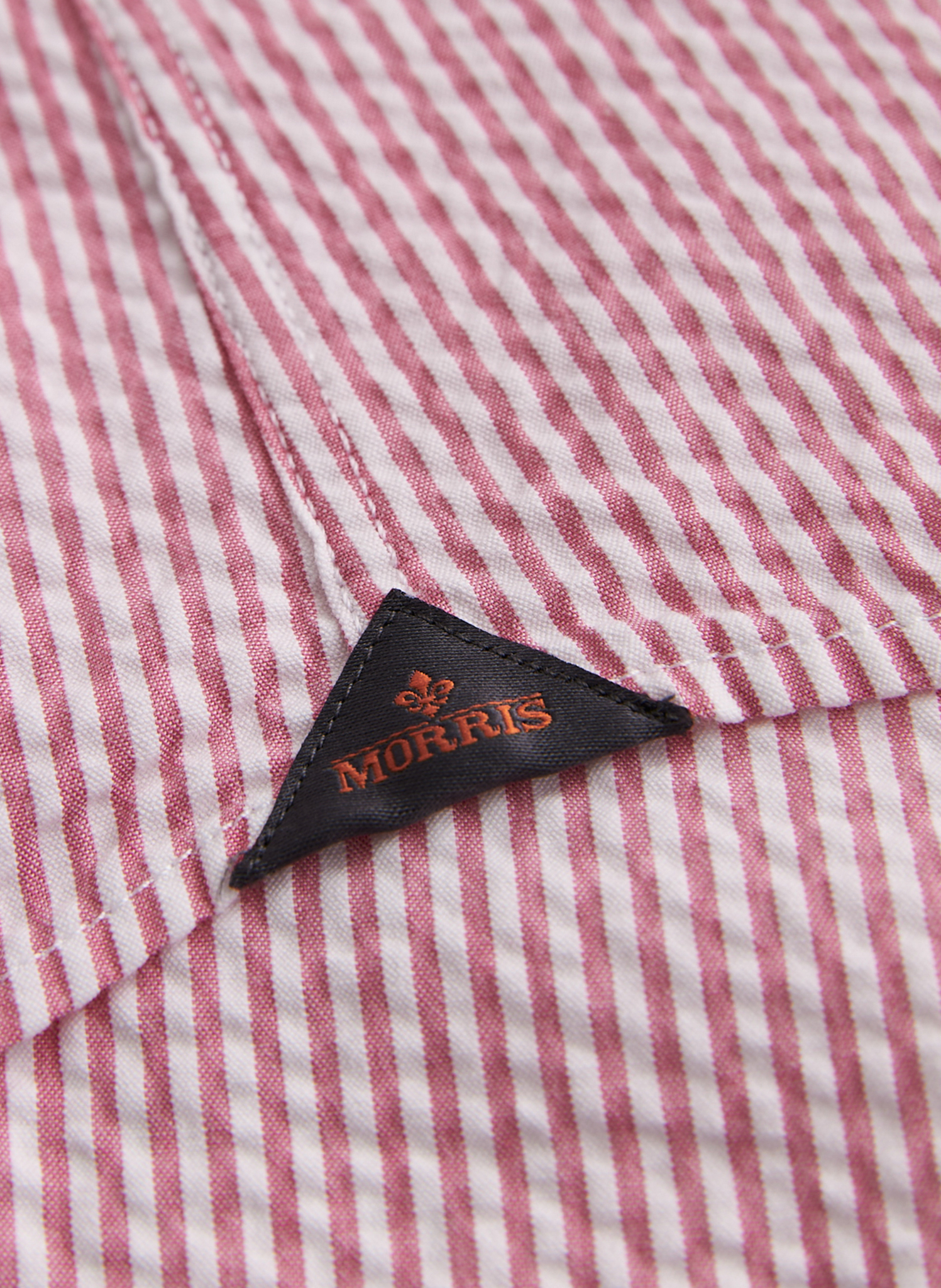 Morris - Seersucker Shirt, Cerise