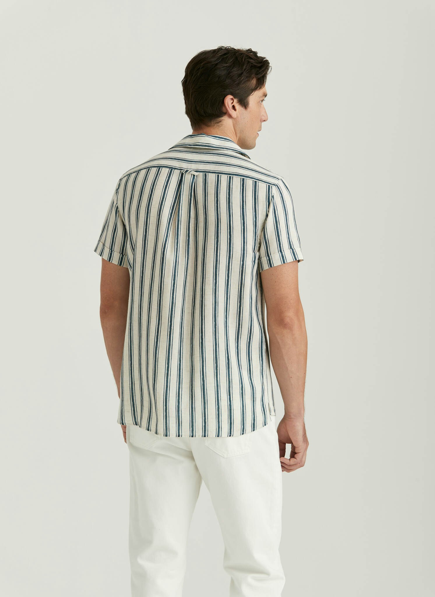 Morris - Printed Short Sleeve Shirt, Blue