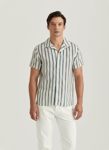 Morris - Printed Short Sleeve Shirt, Blue