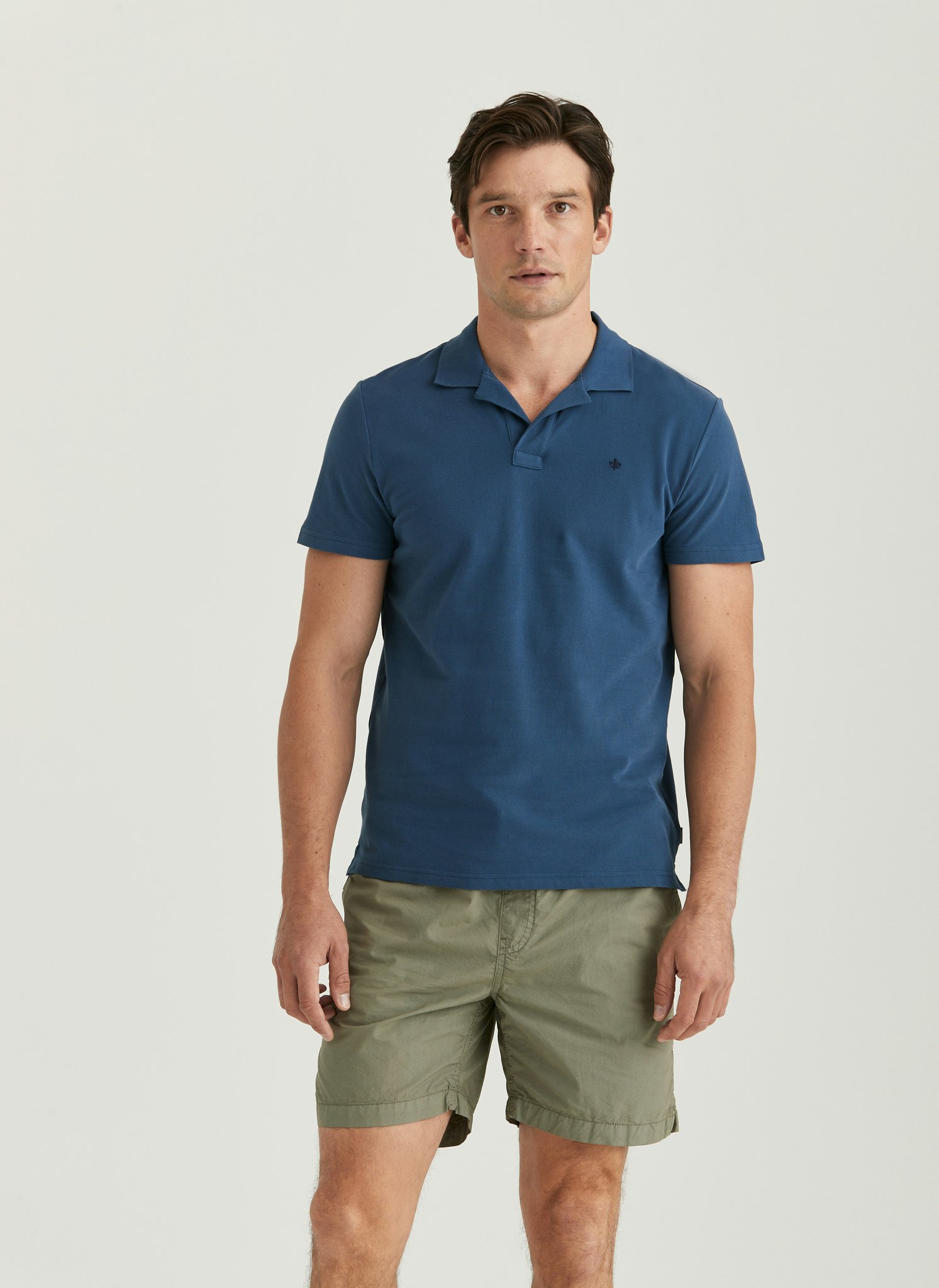 Morris - Dylan Piqué Shirt, Blue