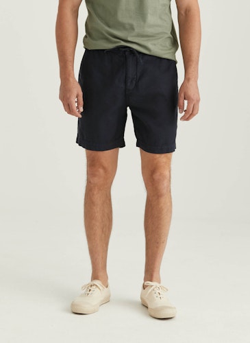 Morris - Fenix Linen Shorts, Blue