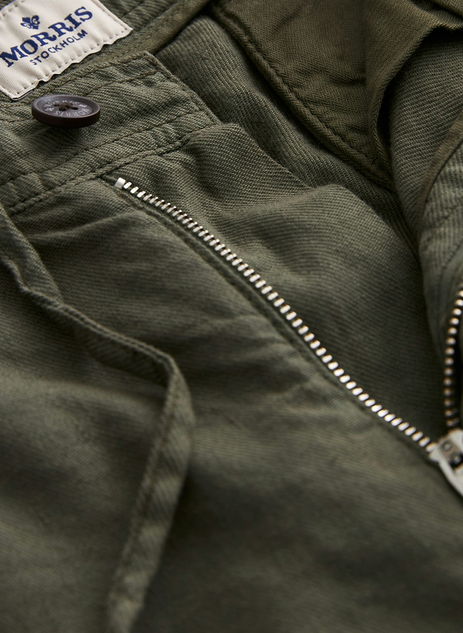 Morris - Fenix Linen Shorts, Olive
