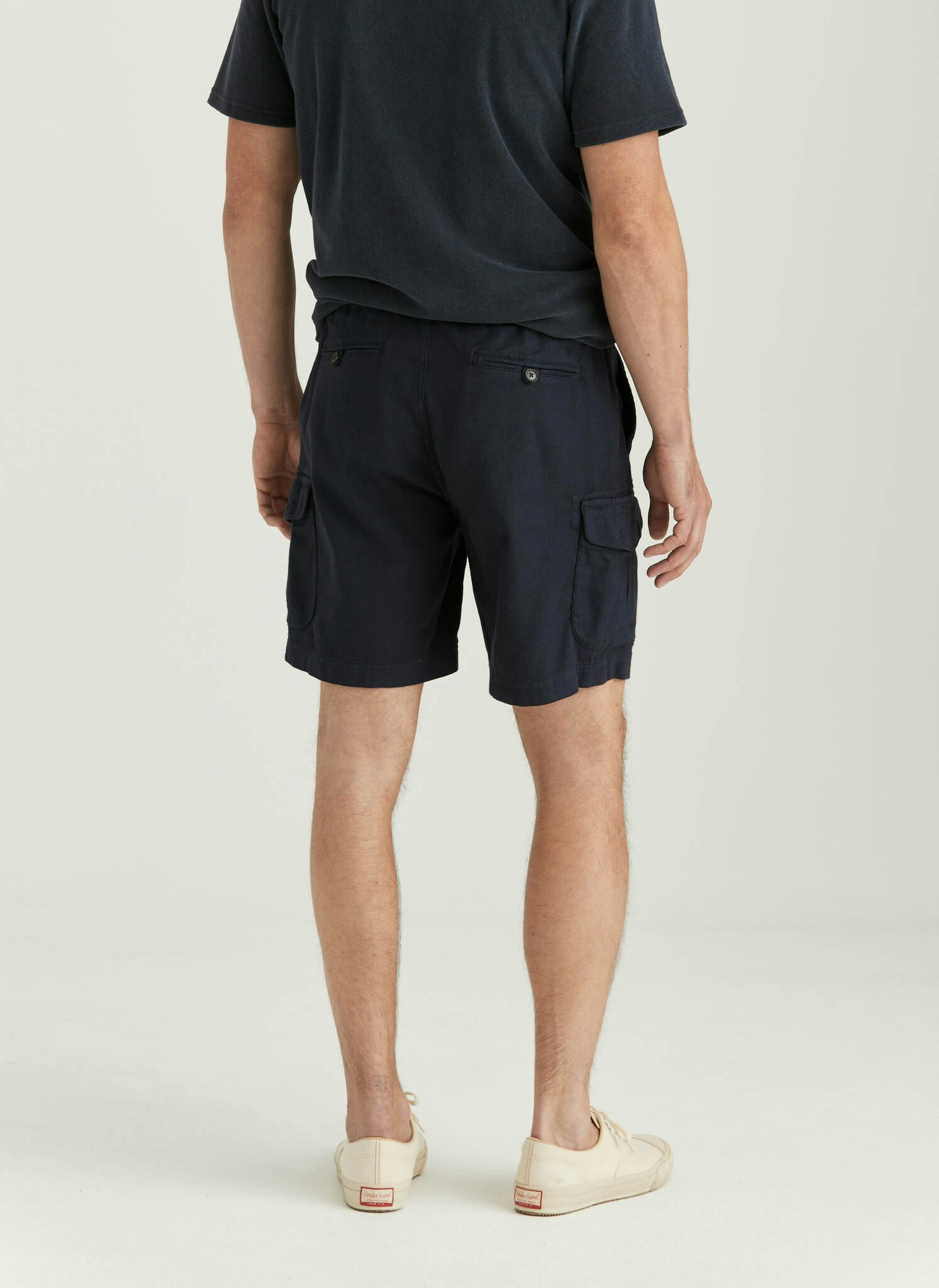 Morris - Cargo Linen Shorts, Blue