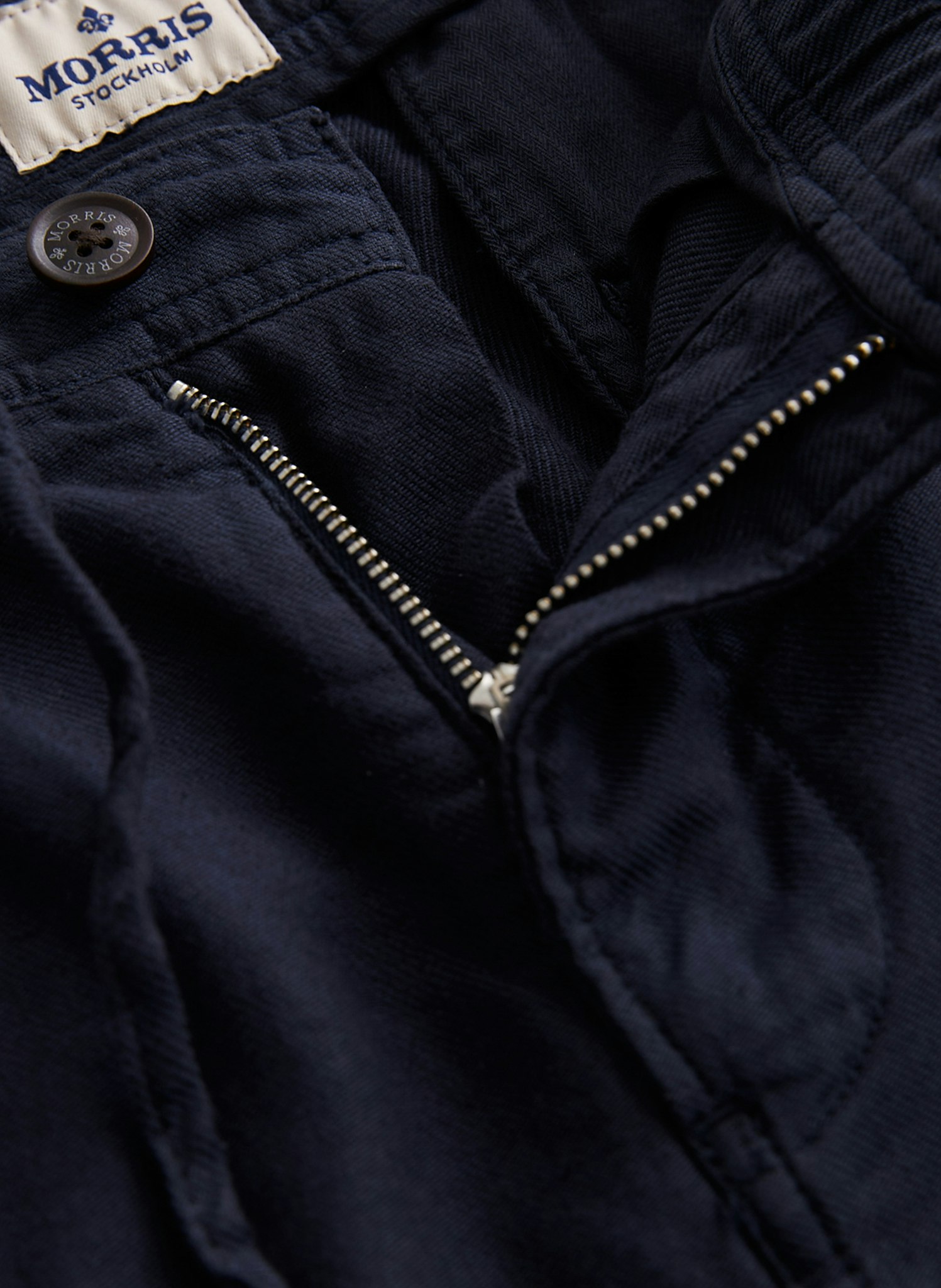 Morris - Cargo Linen Shorts, Blue