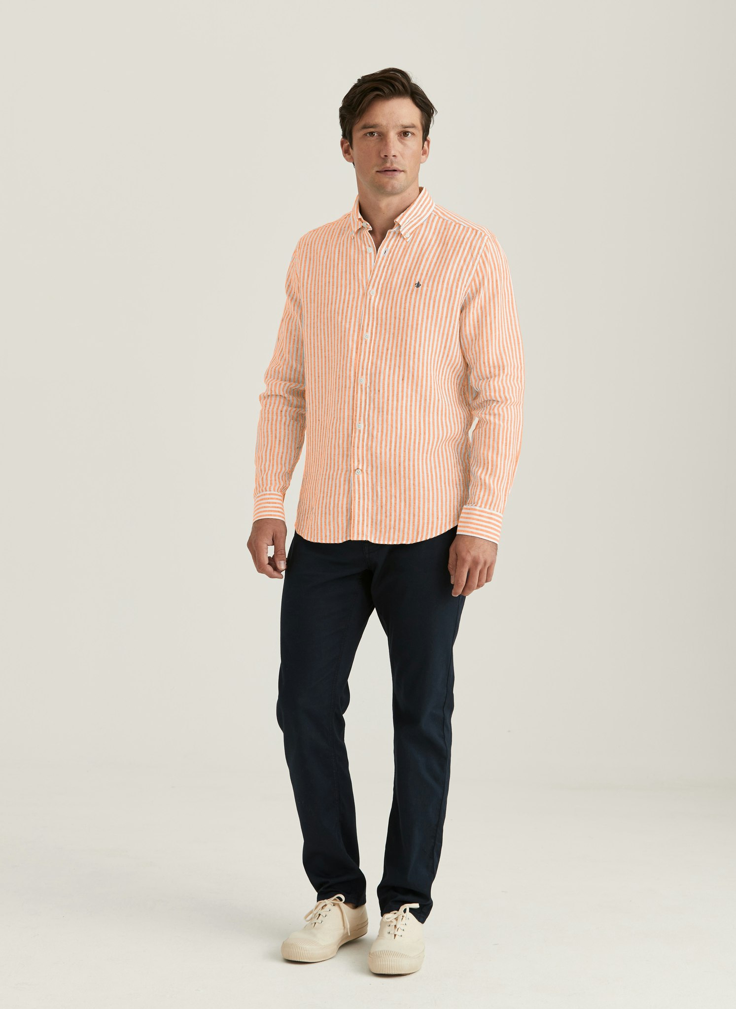 Morris - Douglas Linen Stripe, Orange