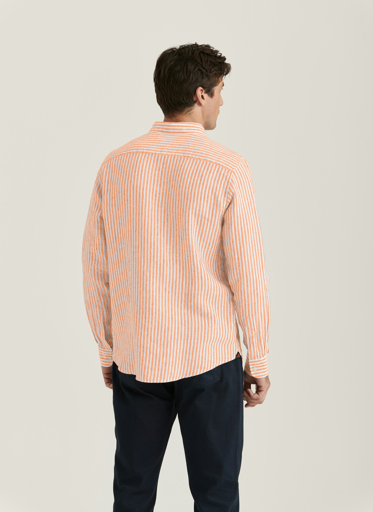 Morris - Douglas Linen Stripe, Orange