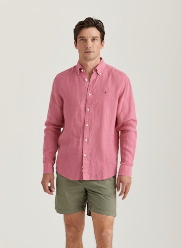 Morris - Douglas Linen Shirt, Cerise