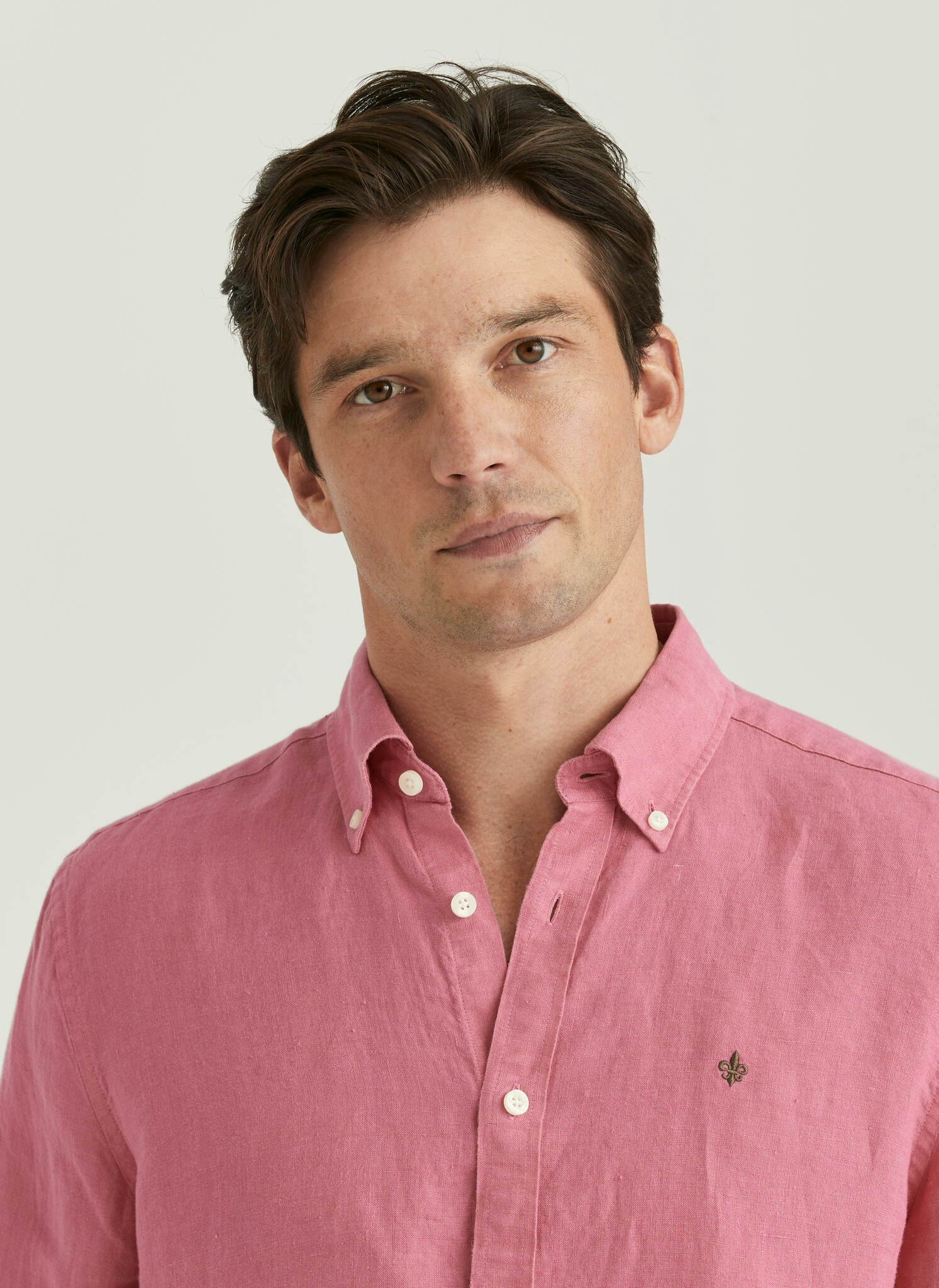 Morris - Douglas Linen Shirt, Cerise