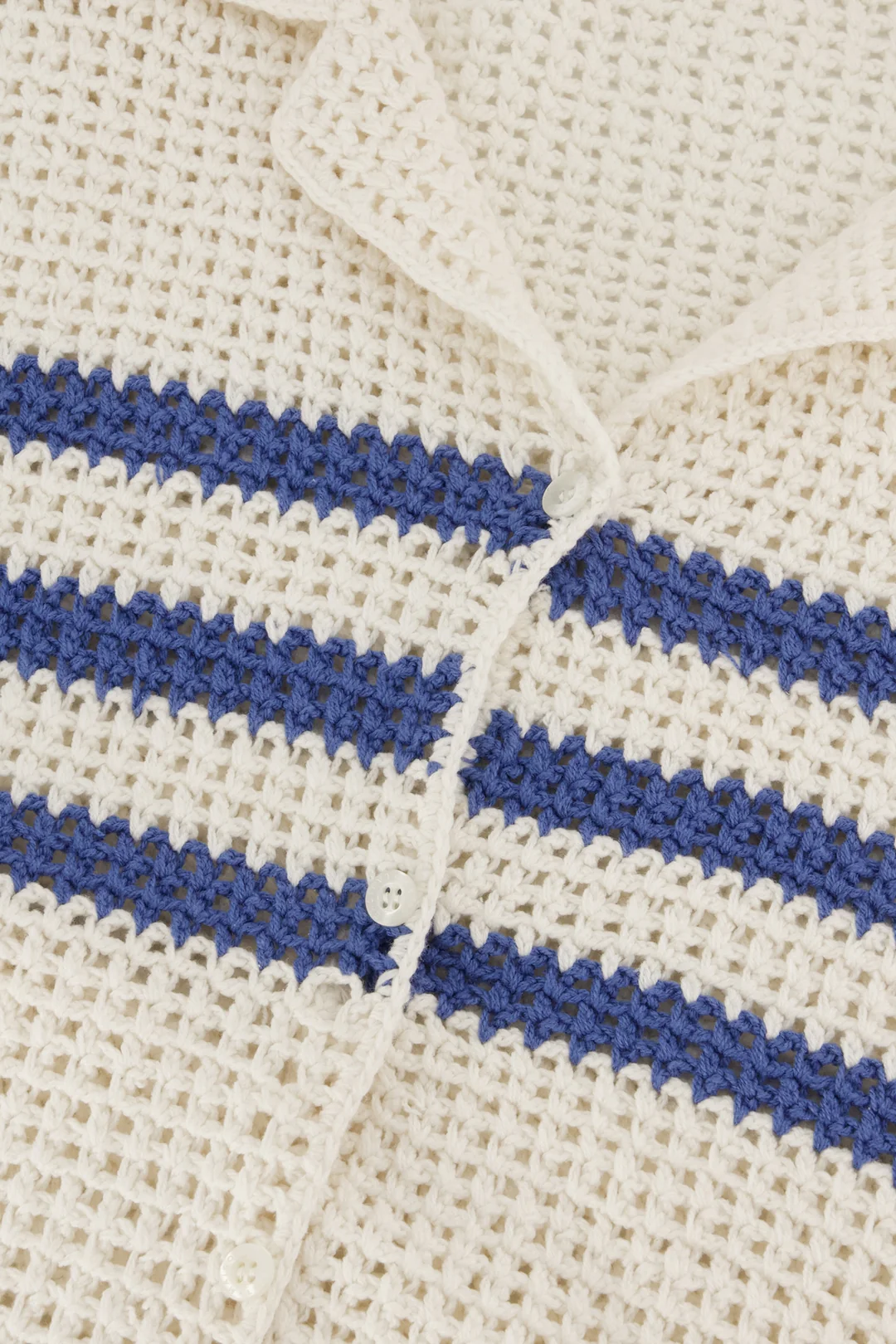 Maison Labiche - Crochète Beuret Shirt, Cream Azur