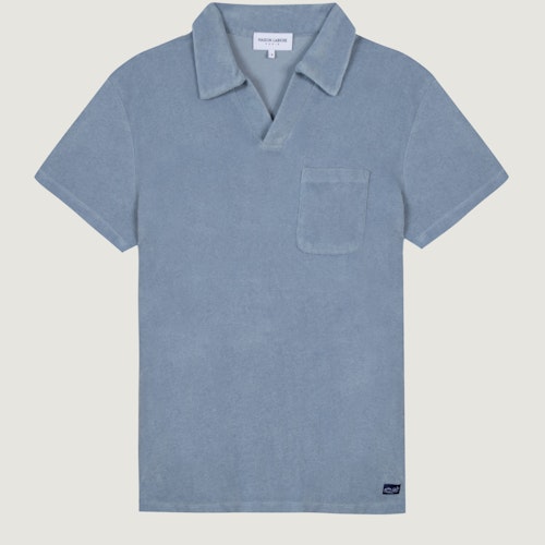 Maison Labiche - Terry Cloth Monclar Polo, Slate Blue