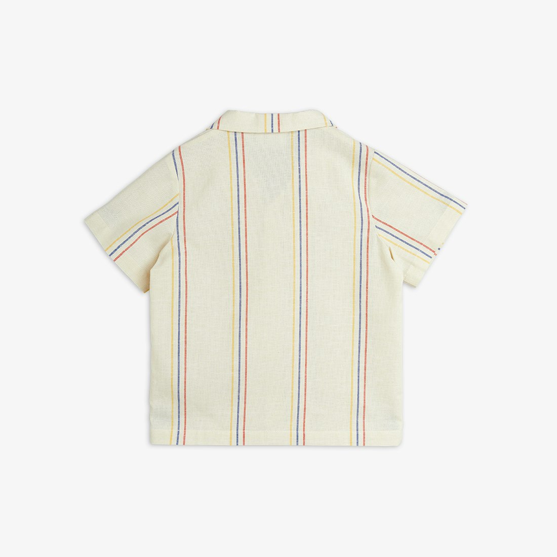 Mini Rodini - Stripe y/d woven ss shirt, Offwhite