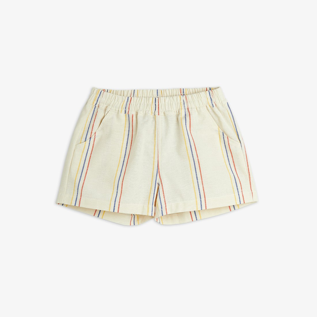 Mini Rodini - Stripe y/d woven shorts, Offwhite
