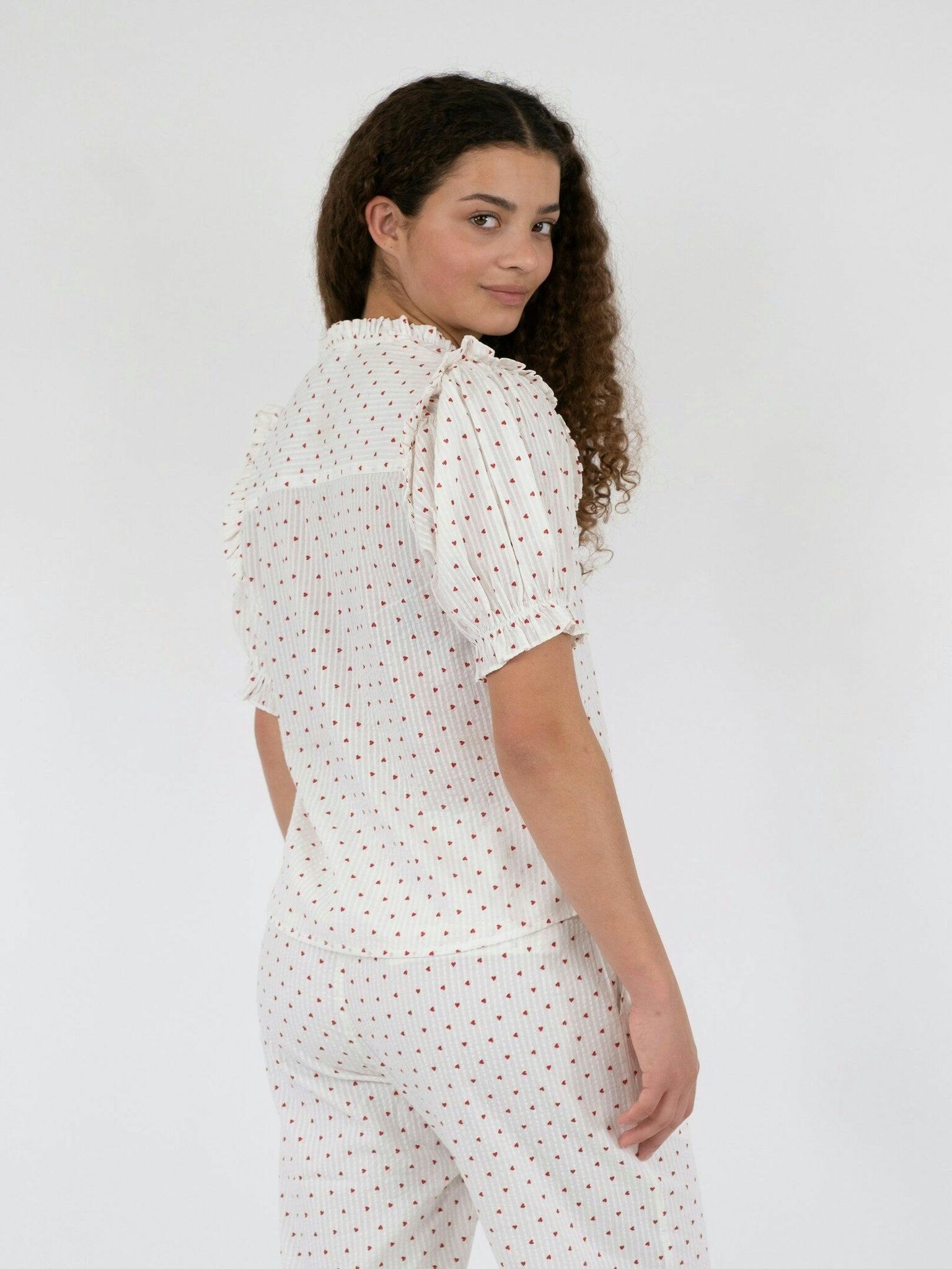 Neo Noir - Rosalie Heart Blouse (White)