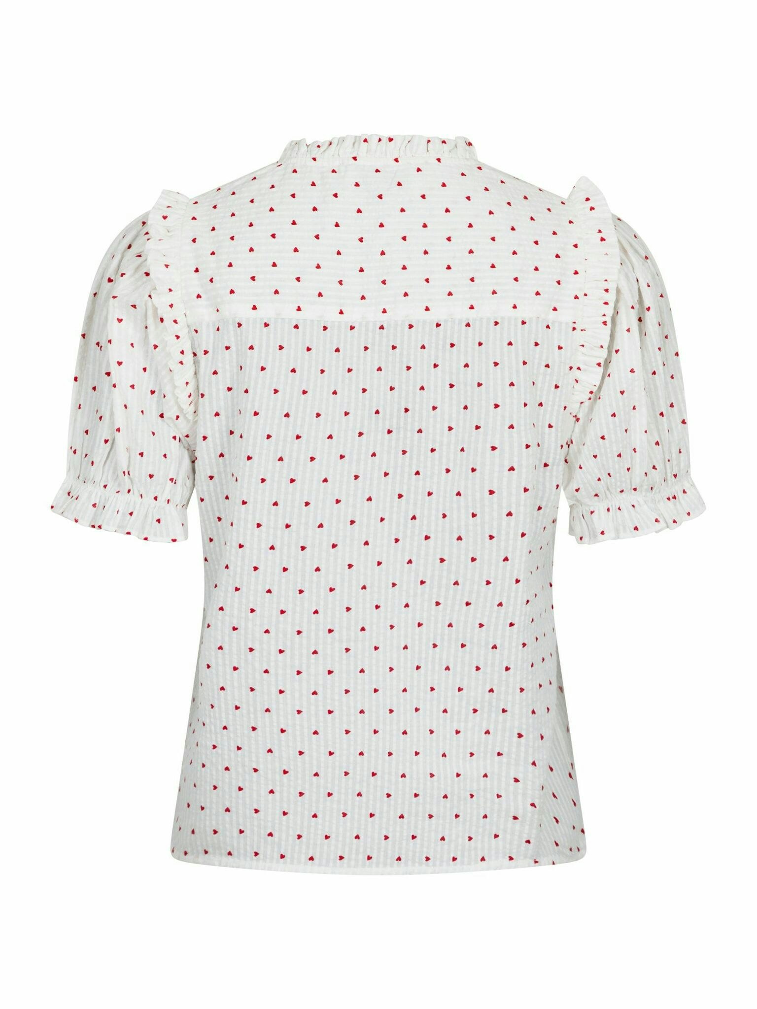 Neo Noir - Rosalie Heart Blouse (White)