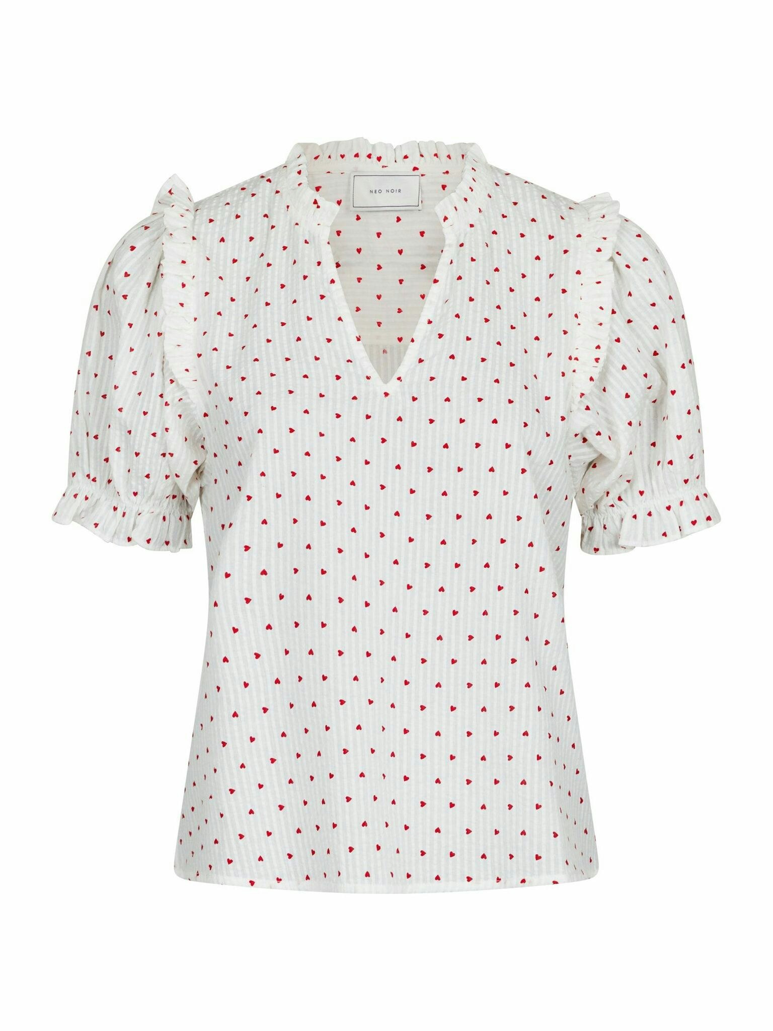 Neo Noir - Rosalie Heart Blouse (White)