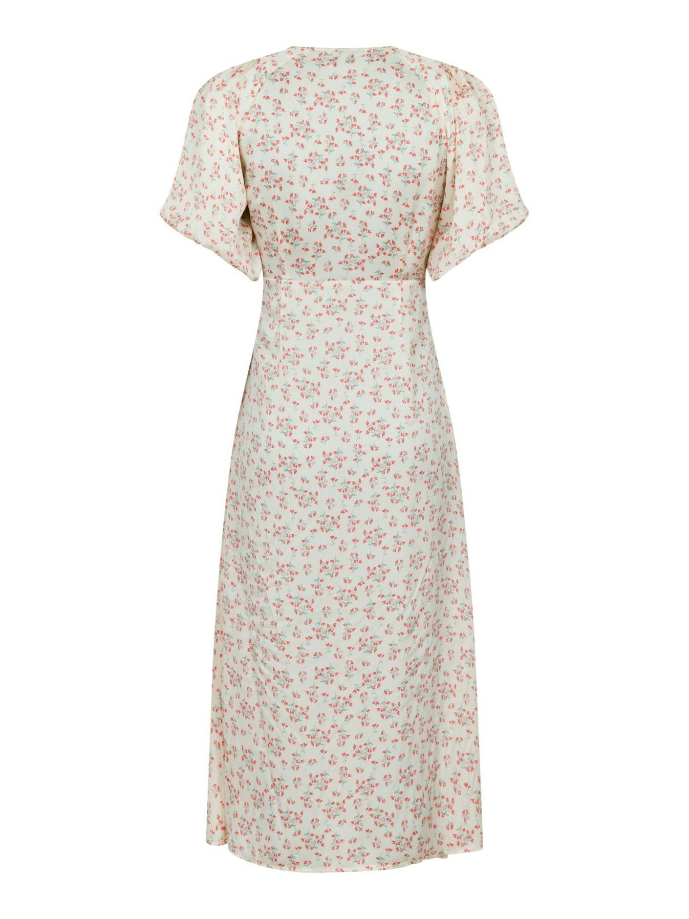 Neo Noir - Illana Print Satin Dress (White)