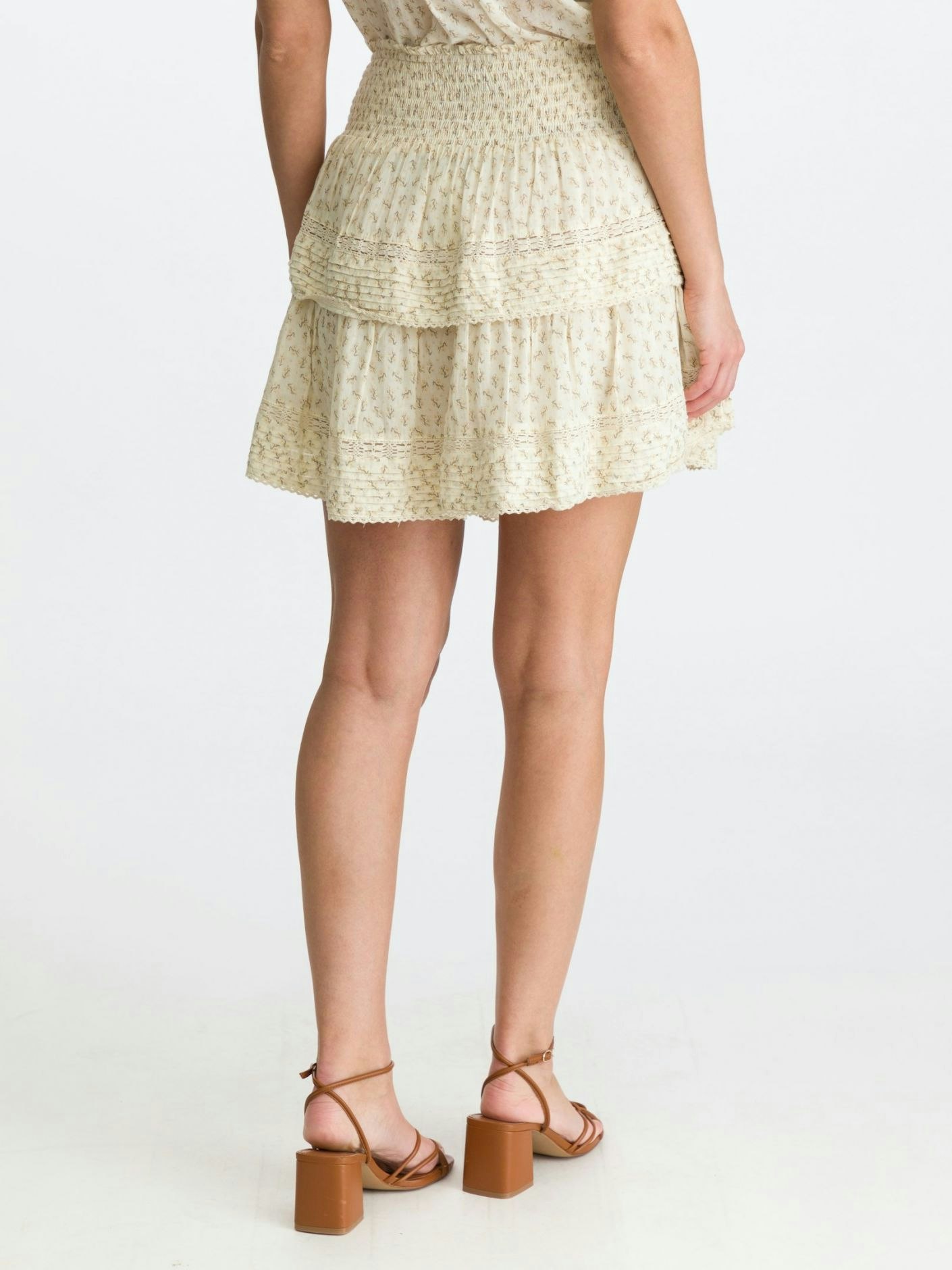 Neo Noir - Kenia Basic Blossom Skirt (Creme)
