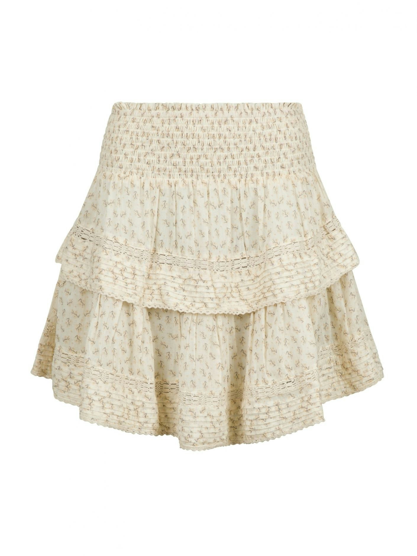 Neo Noir - Kenia Basic Blossom Skirt (Creme)