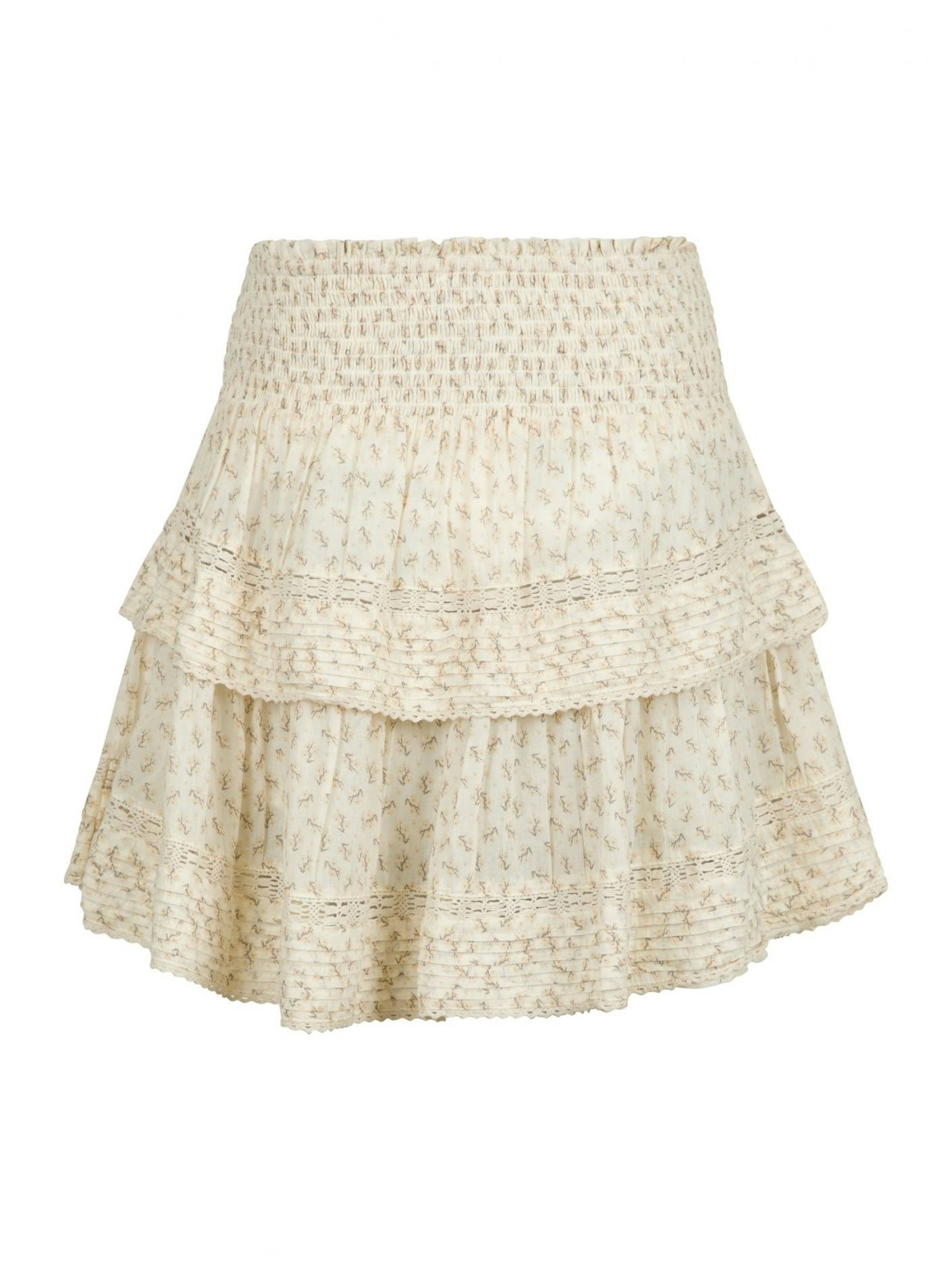 Neo Noir - Kenia Basic Blossom Skirt (Creme)