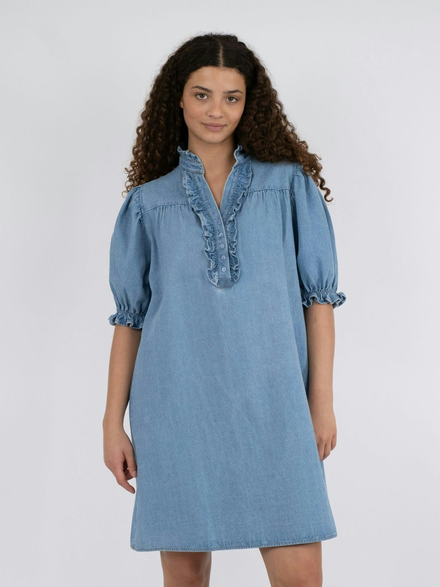 Neo Noir - Alma Denim Dress (Stonewash)
