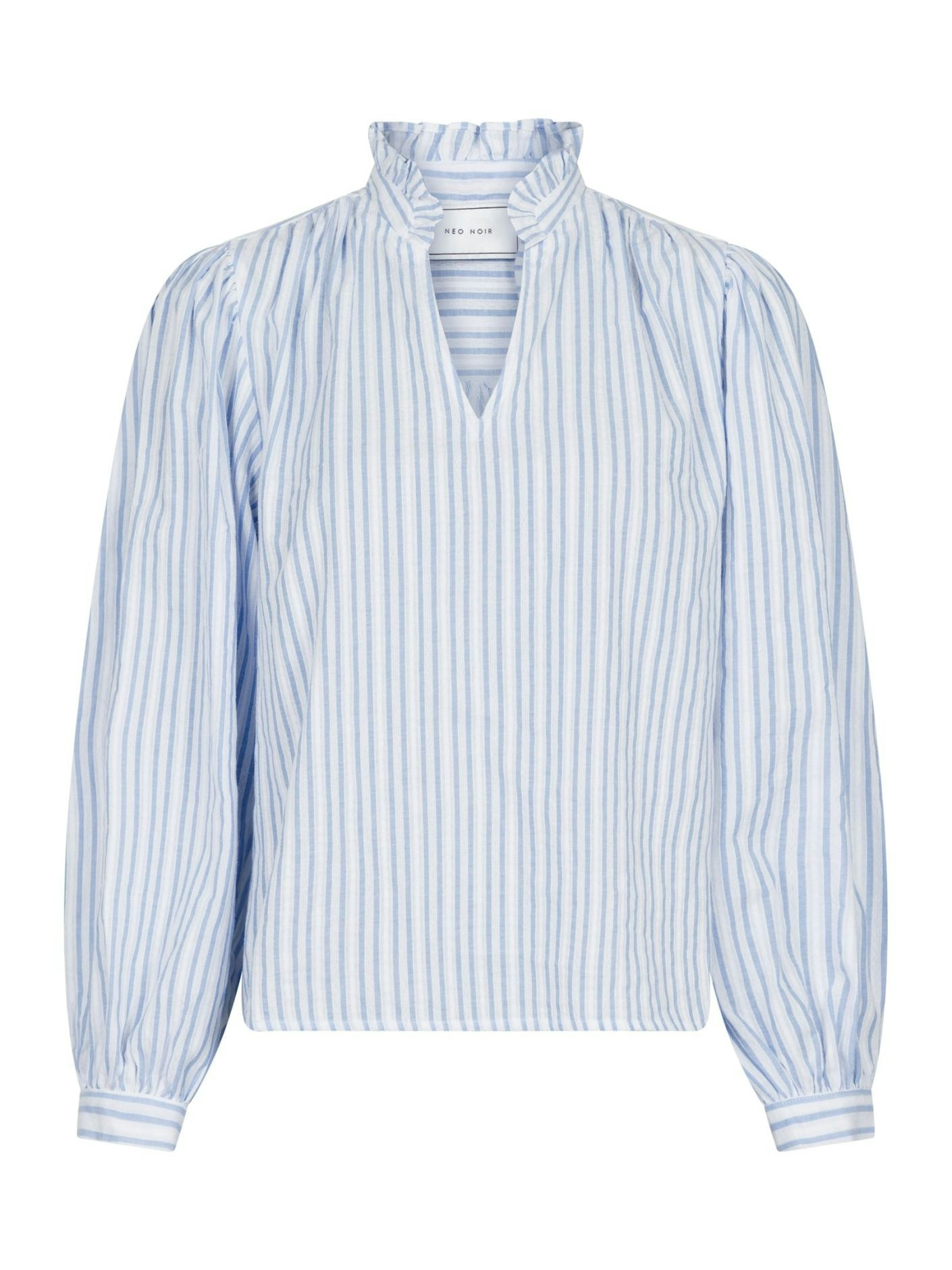 Neo Noir - Johanne Stripe Blouse (Light Blue)