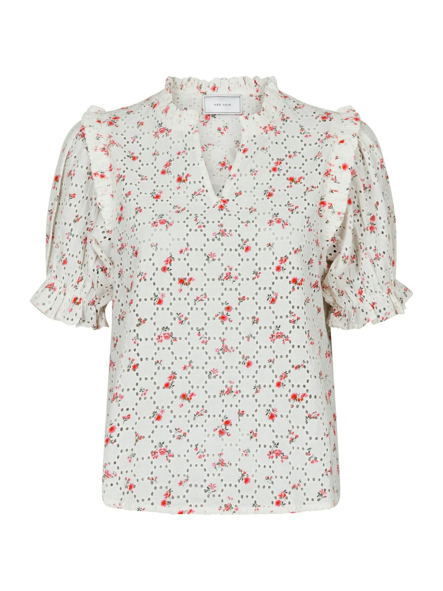 Neo Noir - Rosalie Embroidery Rose Blouse (Pink)