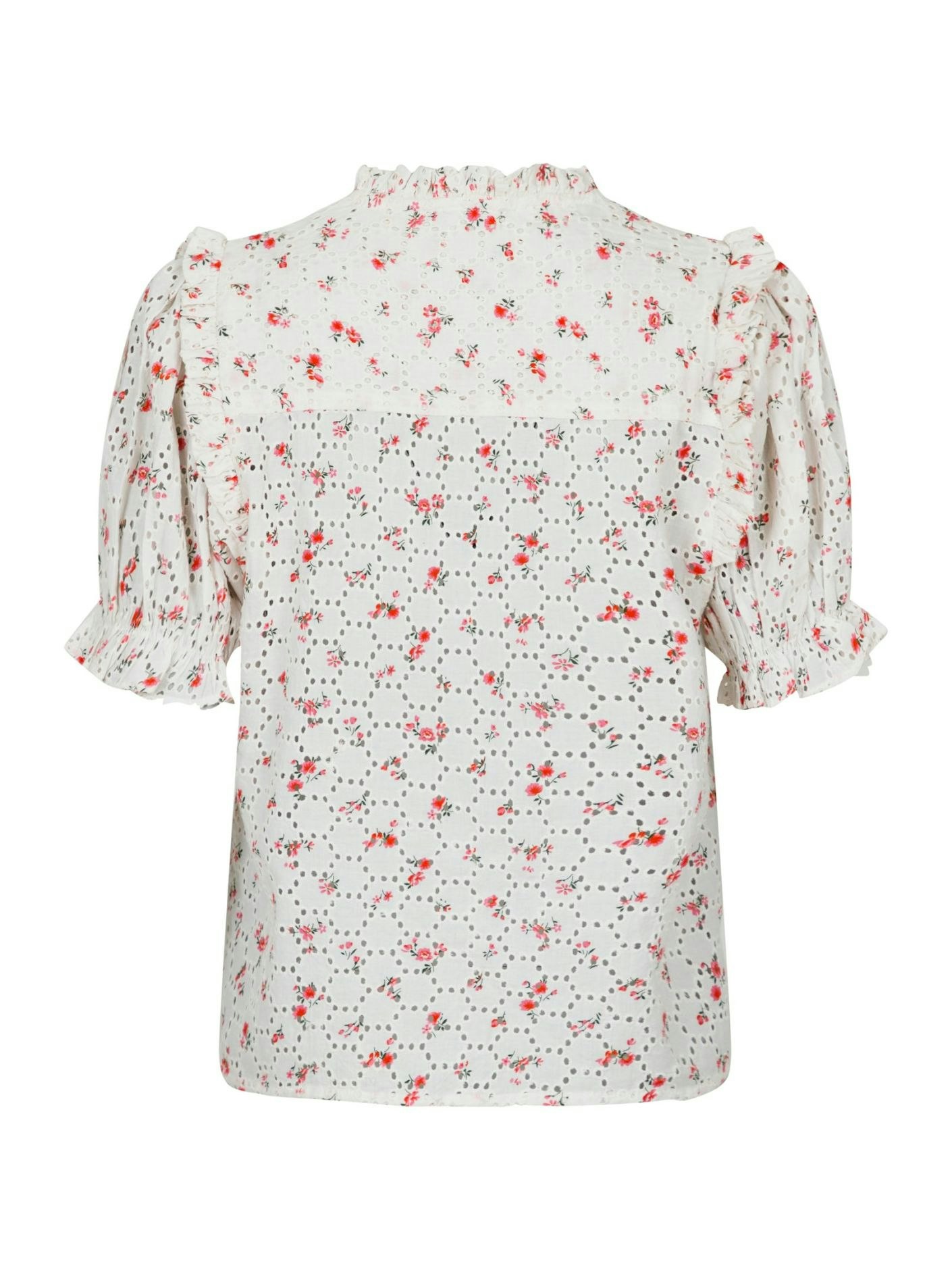Neo Noir - Rosalie Embroidery Rose Blouse (Pink)