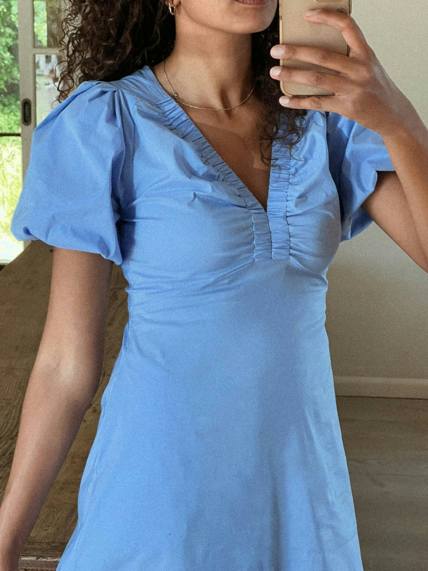 Neo Noir - Illana Poplin Dress (Sky Blue)