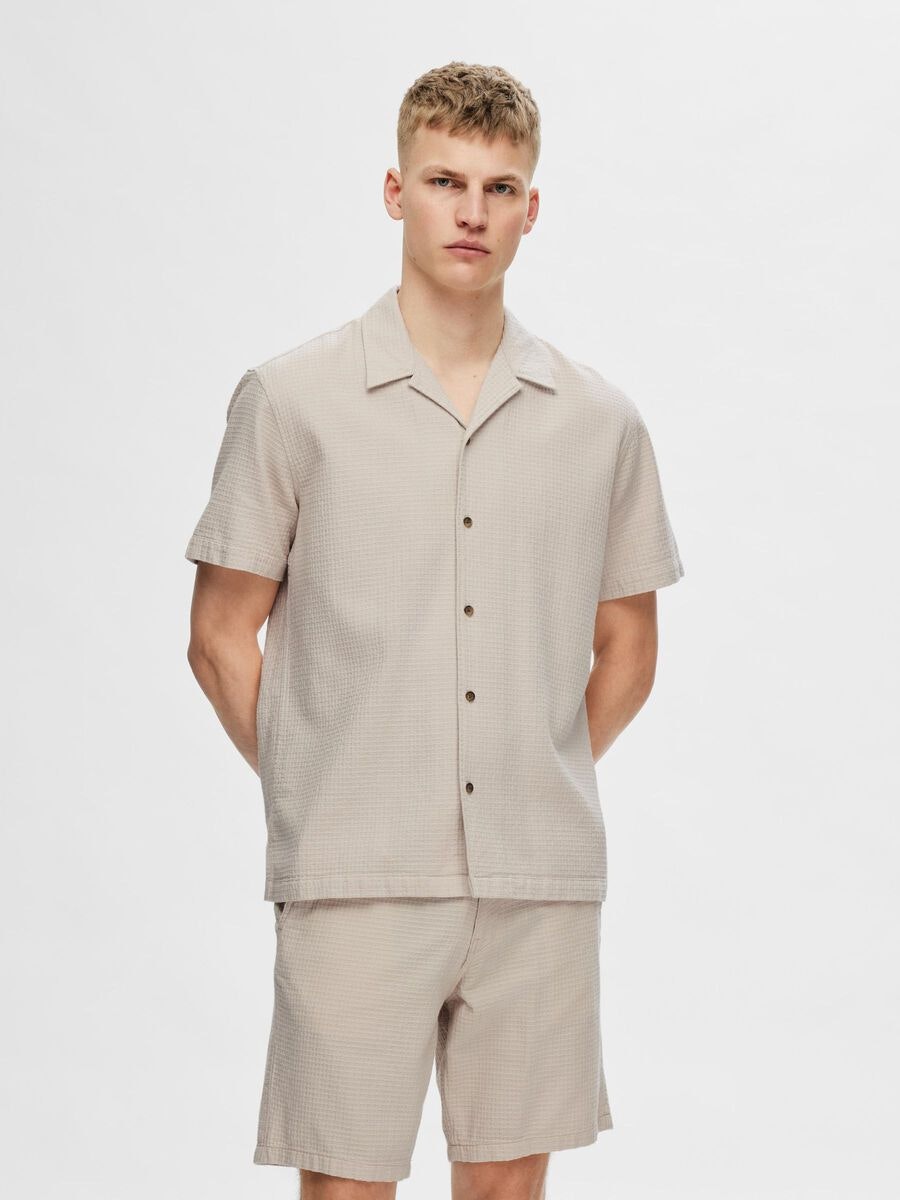 Selected Homme - West Shirt SS Resort Camp (Oatmeal)