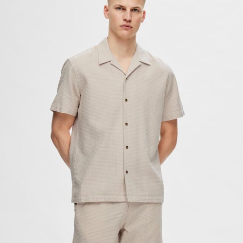 Selected Homme - West Shirt SS Resort Camp (Oatmeal)
