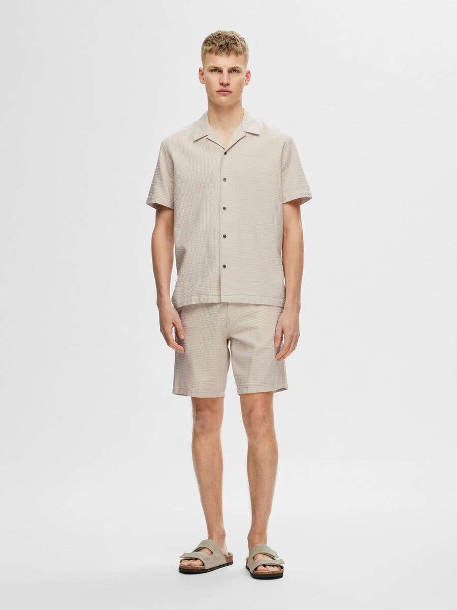 Selected Homme - West Shirt SS Resort Camp (Oatmeal)