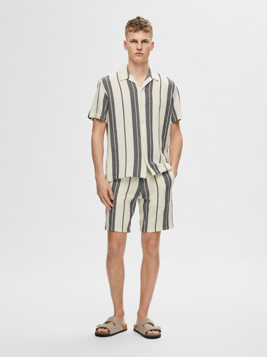 Selected Homme - West Shirt SS Resort Camp (Bright White Stripes)