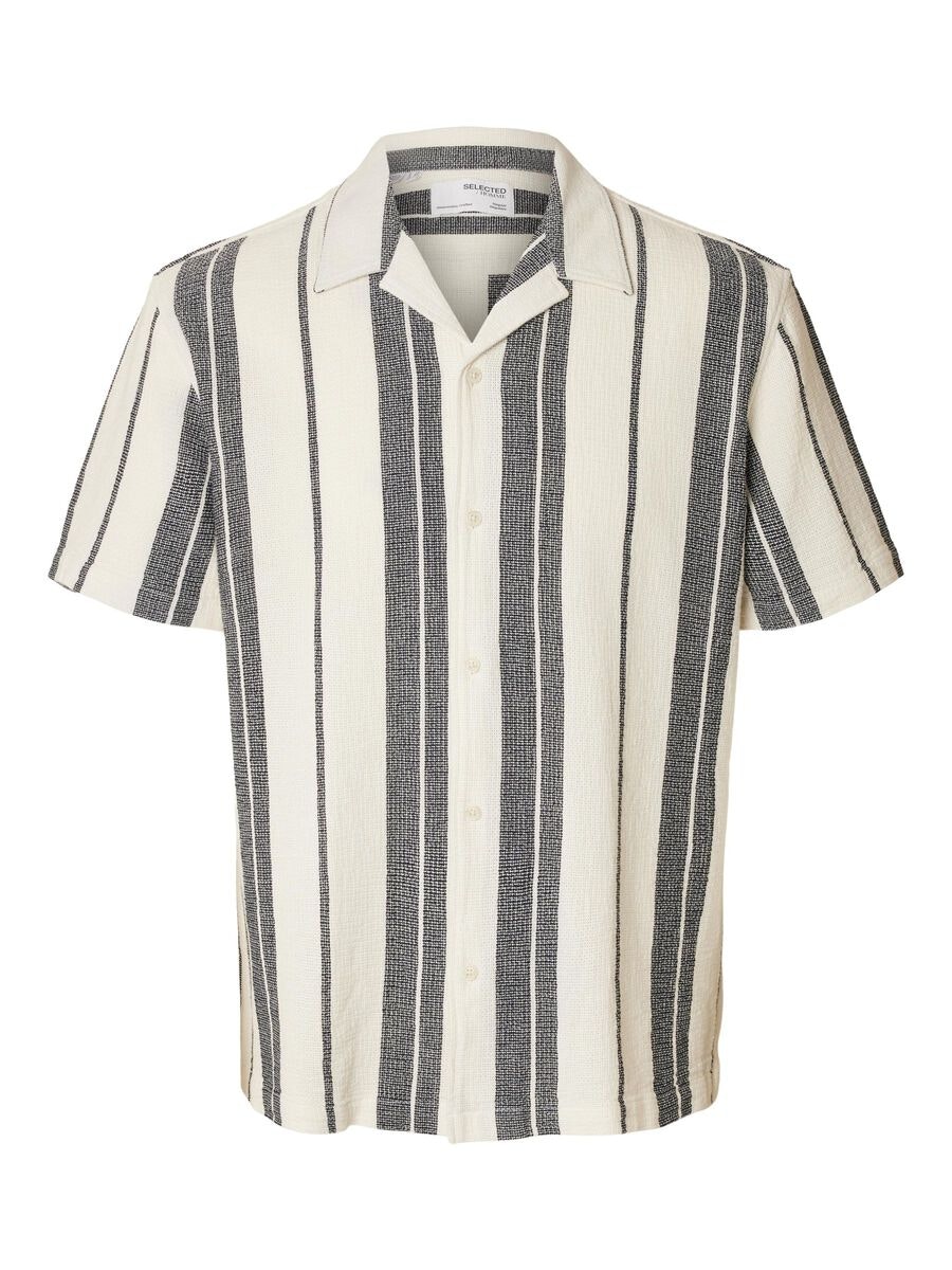 Selected Homme - West Shirt SS Resort Camp (Bright White Stripes)
