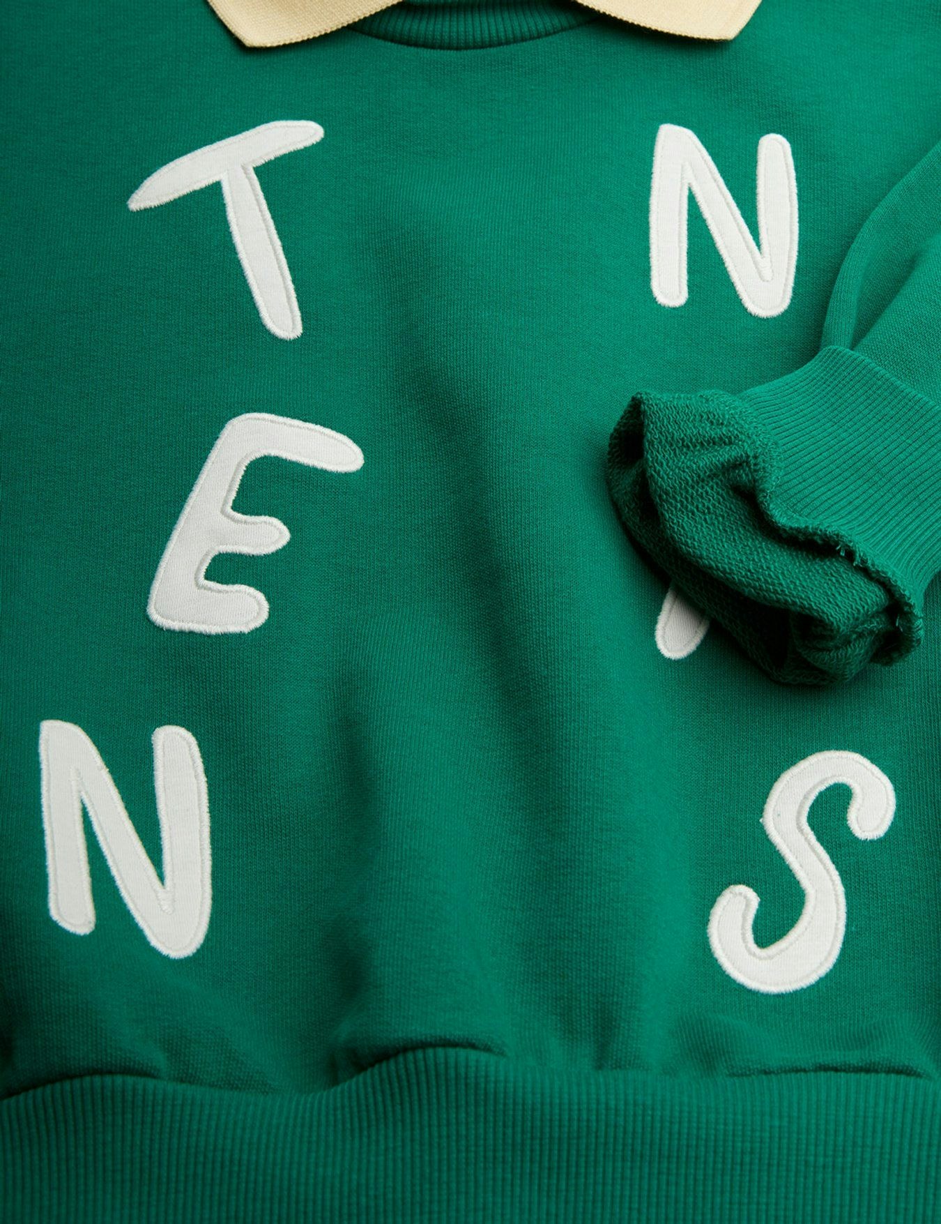 Mini Rodini - Tennis application collar sweatshirt (Green)