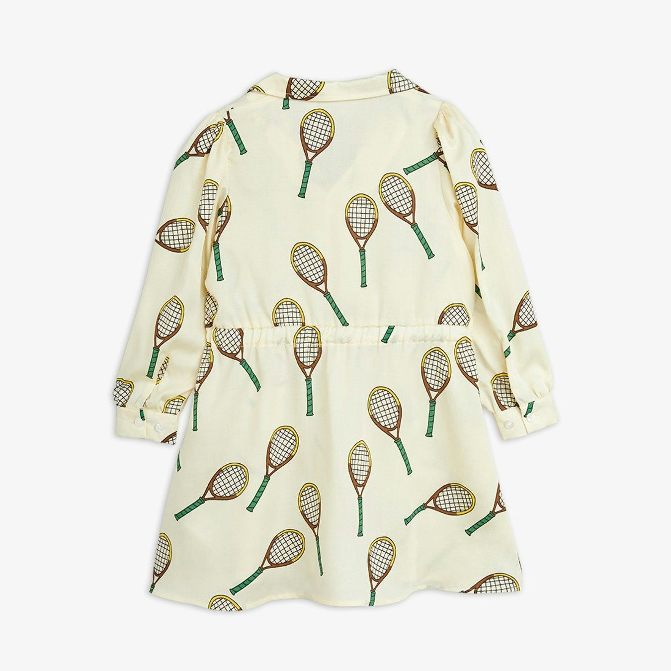Mini Rodini - Tennis aop woven ls dress (Offwhite)