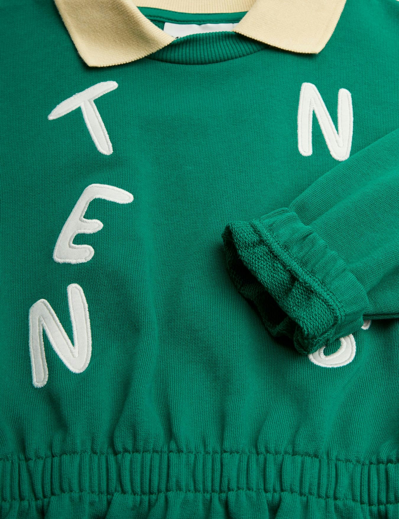 Mini Rodini - Tennis application collar sweatdress (Green)