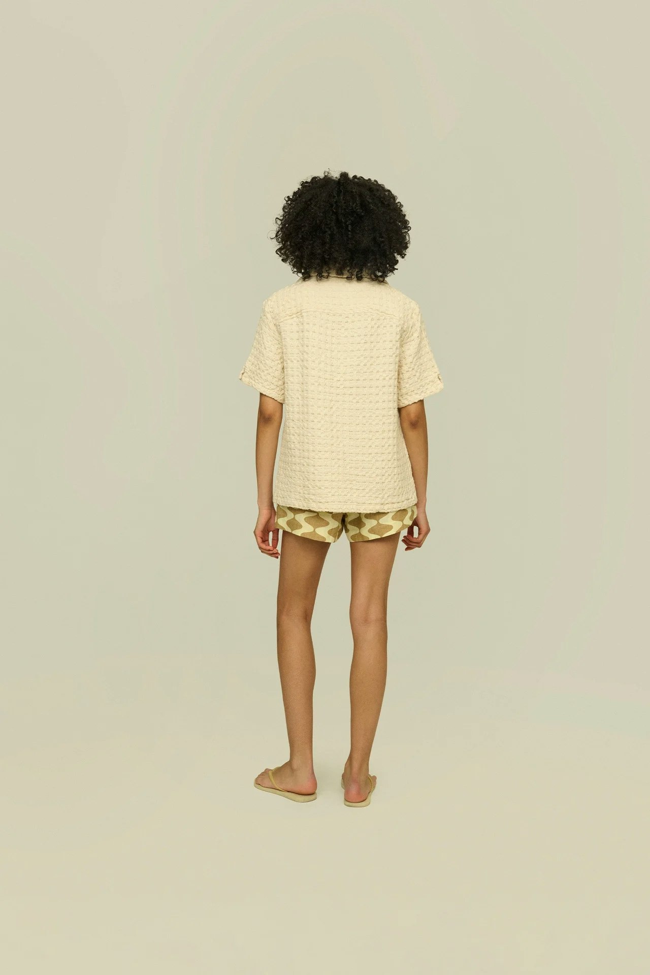 OAS Company - Ecru Jaffa Waffle Shirt