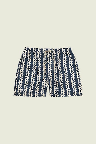 Oas Company - Blue Scribble Swim Shorts