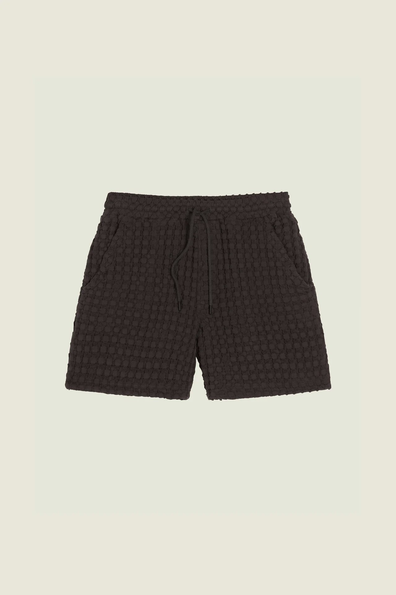 Oas Company - Nearly Black Porto Waffle Shorts