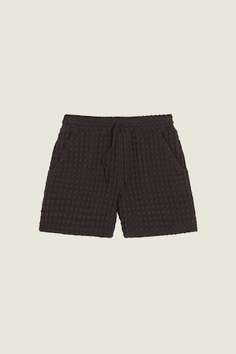 Oas Company - Nearly Black Porto Waffle Shorts