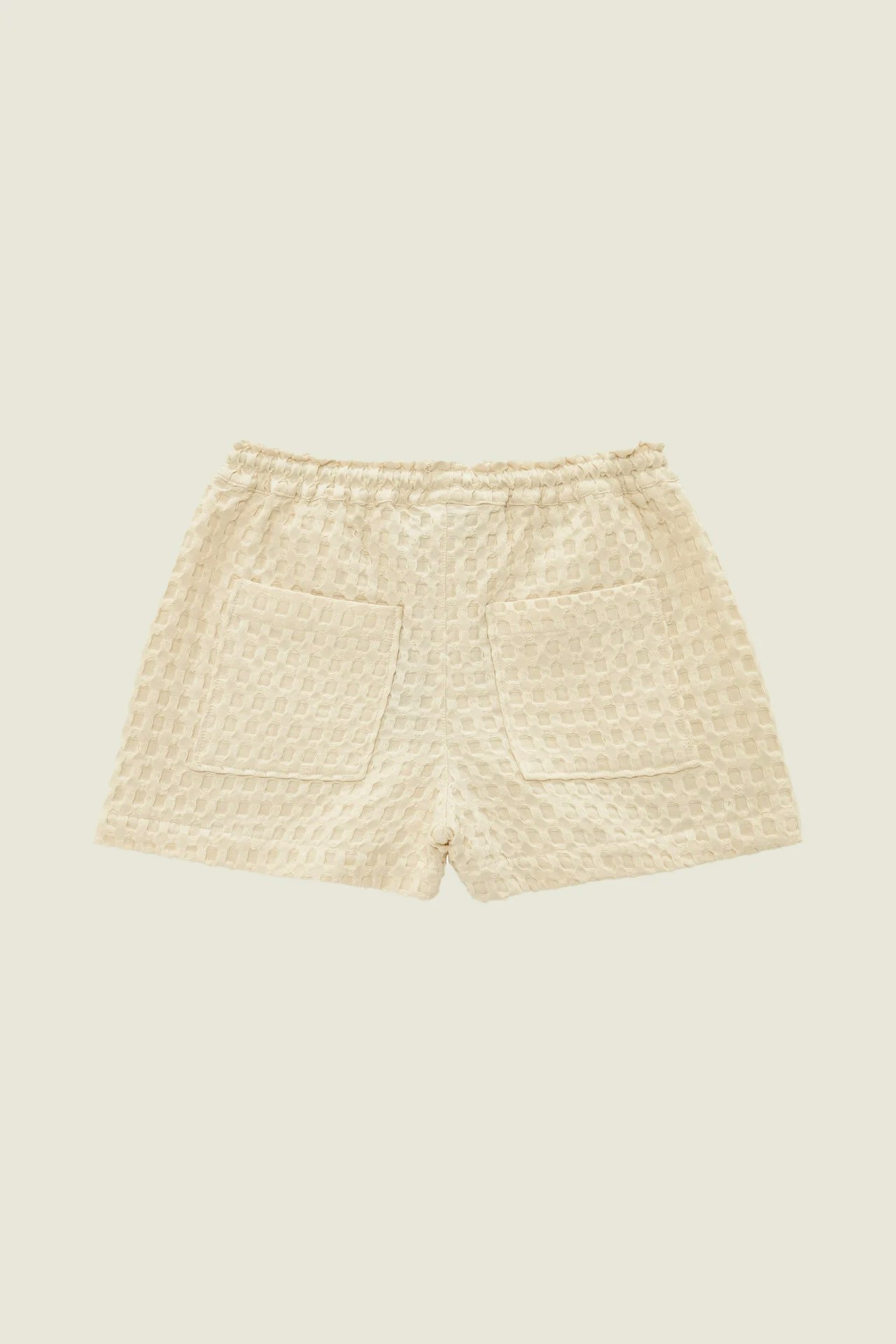 Oas Company - Ecru Drizzle Waffle Shorts
