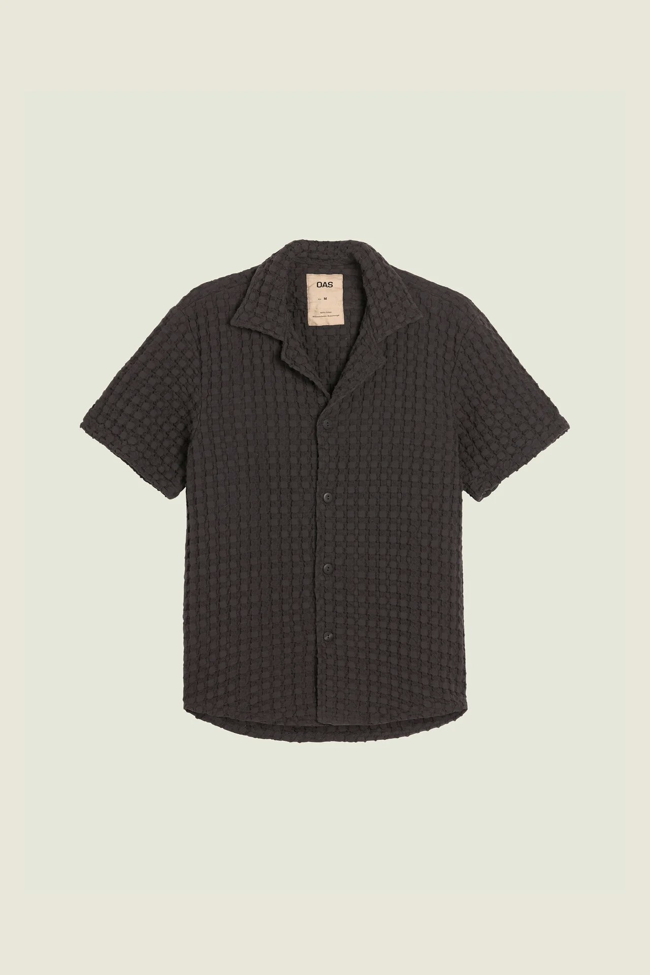 Oas Company - Nearly Black Cuba Waffle Shirt
