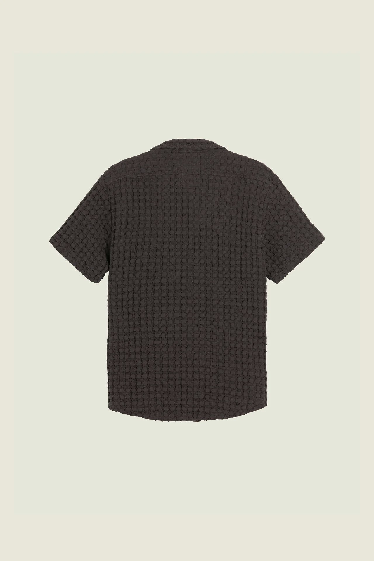 Oas Company - Nearly Black Cuba Waffle Shirt