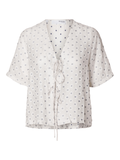Selected Femme - SLFZURA SS TOP B (White)