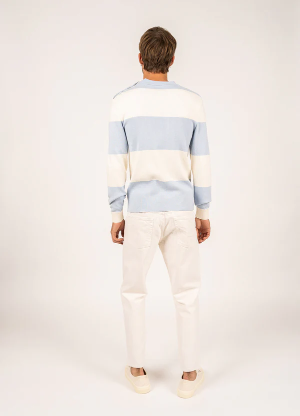 Saint James - Hague sailor-style jumper (Ciel/ Ecume)