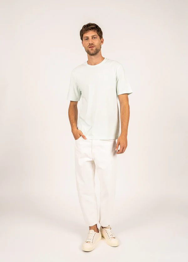 Saint James - Cédric t-shirt with boat print (Aloe)